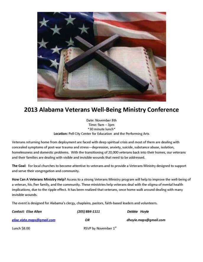 Veterans Well Being Conference- Pell City, AL 